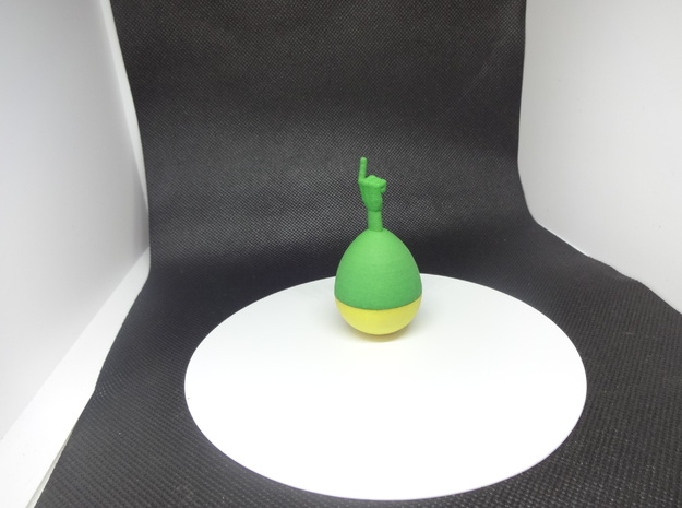 The Proclaim-O-Matic Wobbling Desk Toy in Yellow Processed Versatile Plastic