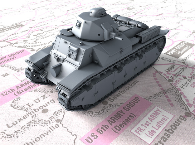 1/56 French Char D2 Medium Tank in Tan Fine Detail Plastic