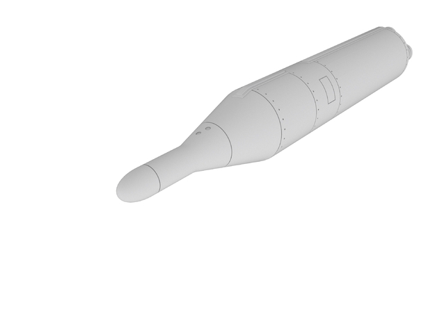 1:72 - Polaris Missile A2 in White Natural Versatile Plastic