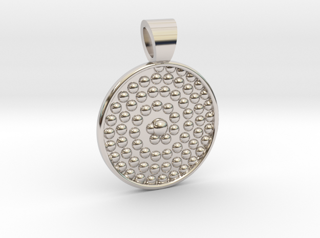 Life spiral [pendant] in Rhodium Plated Brass