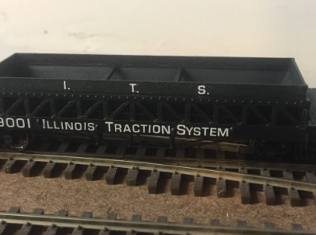 Illinois Terminal Rodgers 34 ft gondola hopper HO in Smooth Fine Detail Plastic
