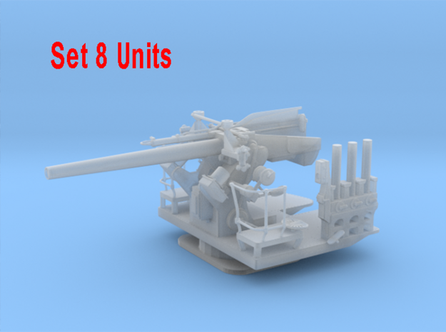 1/426 USN 5 inch 25 Cal. (12.7 cm) Gun Set x8 in Tan Fine Detail Plastic