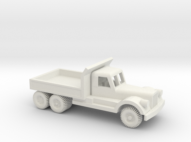 1/64 Scale Diamond T Dump Truck in White Natural Versatile Plastic