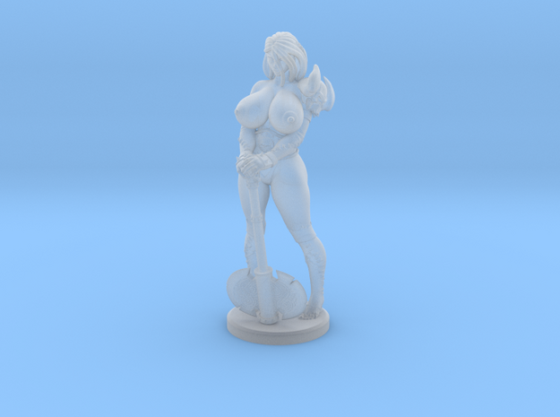 Shashana the Barbarian TOPLESS VARIANT - 40mm in Smooth Fine Detail Plastic