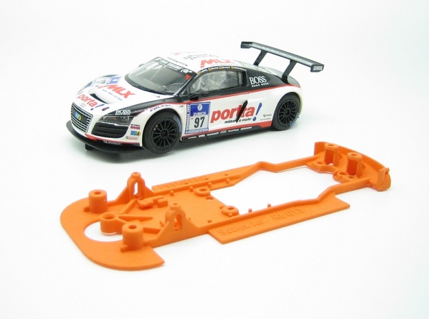 PSSX00301 Chassis for Scalextric Aud R8 LMS GT3 in White Natural Versatile Plastic
