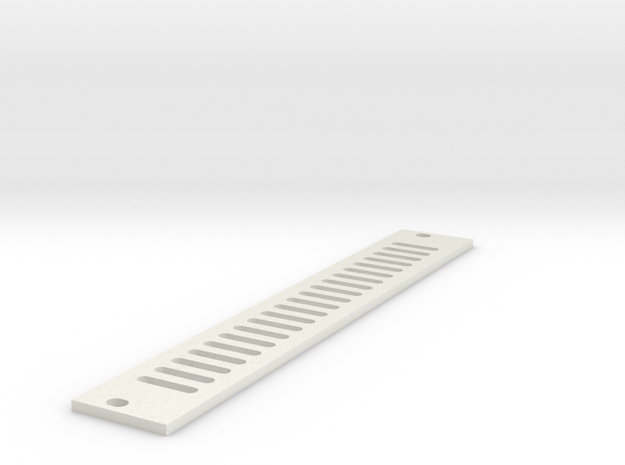 Eurorack Blank Panel 4HP - Vented in White Natural Versatile Plastic