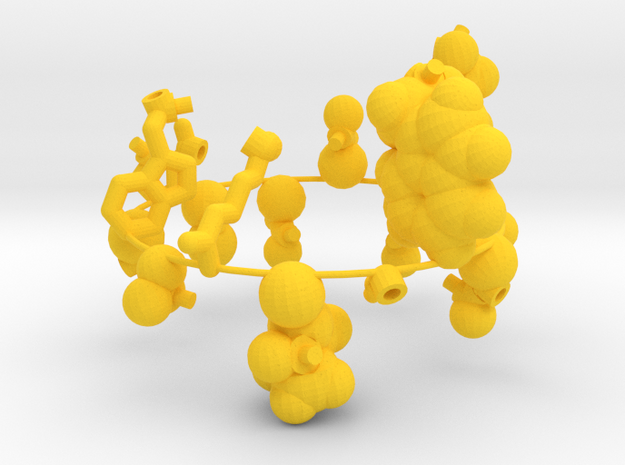Amino acid pop set in Yellow Processed Versatile Plastic