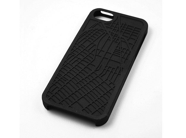 Downtown Brooklyn/ DUMBO Map iPhone 5/5s Case in Black Natural Versatile Plastic