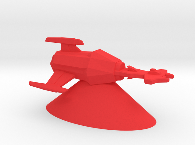 Klingon Empire - Jach'eng in Red Processed Versatile Plastic