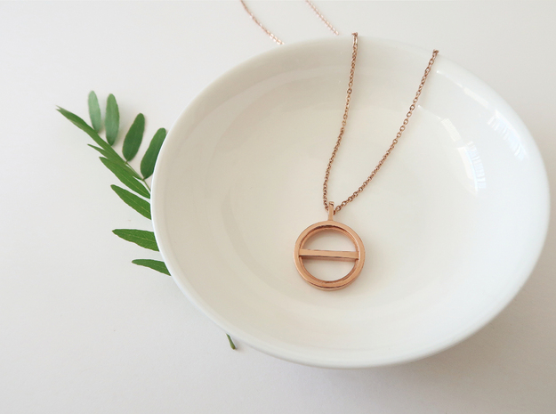 Balance Necklace  in 14k Gold Plated Brass: Small