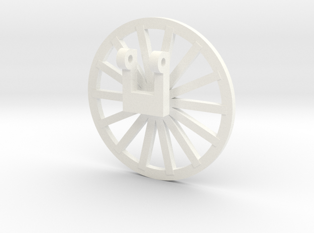 TIle Stringer Wheel in White Processed Versatile Plastic