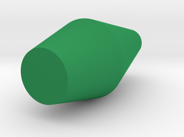 Dual Faceted Cone Vase in Green Processed Versatile Plastic