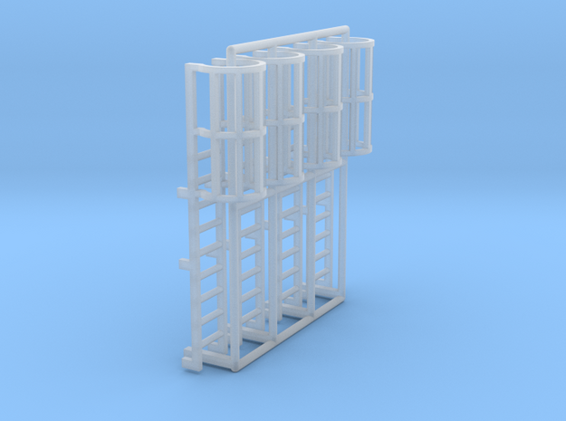 1:100 Cage Ladder 29mm Top in Tan Fine Detail Plastic