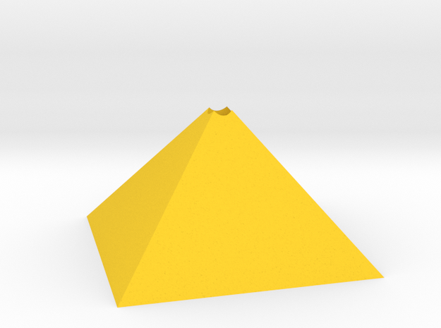 Golden ratio pyramid in Yellow Processed Versatile Plastic