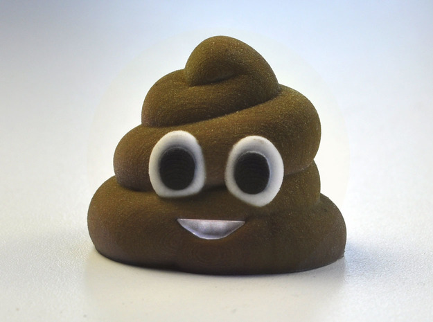 3D Emoji Mr. Poo in Full Color Sandstone