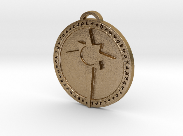 Argent Crusade Faction Medallion in Polished Gold Steel