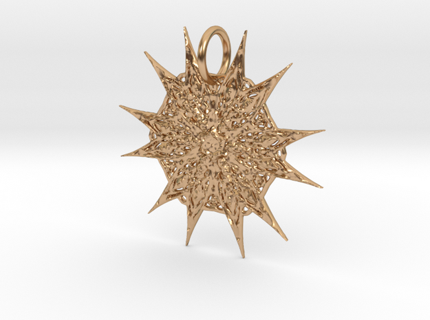 Celtic Starburst Pendant in Polished Bronze: Medium