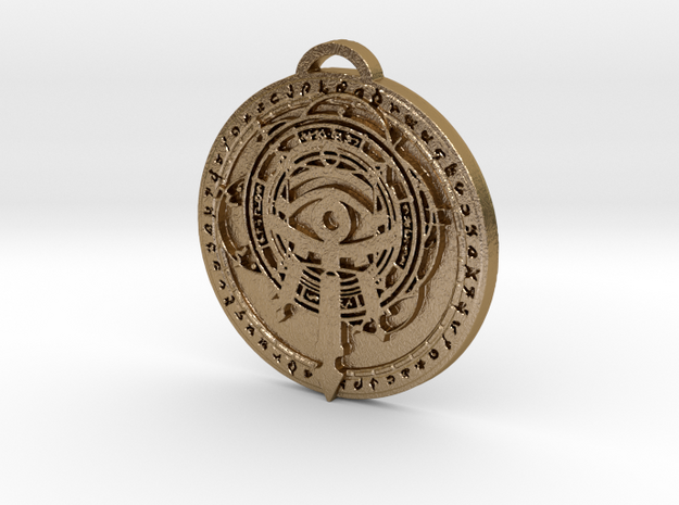 Mage Class Medallion in Polished Gold Steel