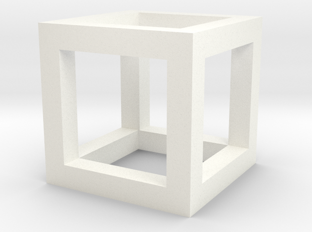 hyper cube in White Processed Versatile Plastic