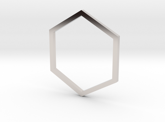 Hexagon 14.86mm in Platinum