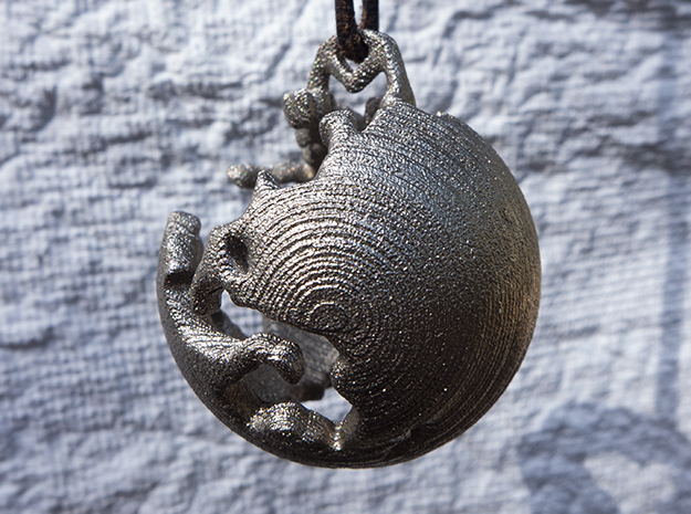 One River - Ornament - Earth Works in Polished Nickel Steel