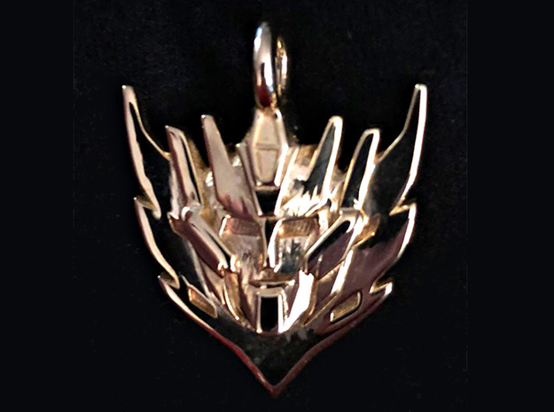 Rodimus Star Badge/Pendant in Polished Gold Steel: Medium