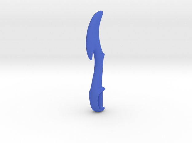 Curved Blade in Blue Processed Versatile Plastic