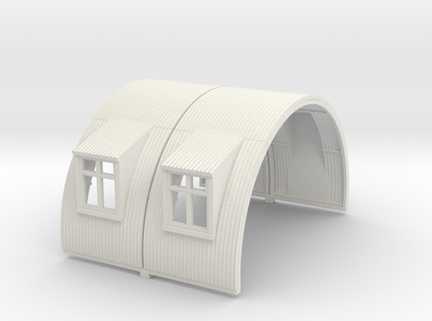N-87-complete-nissen-hut-mid-16-door-wind-1a in White Natural Versatile Plastic