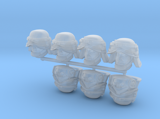 Filthy Bucketheads (x7 w/ Variants) in Smoothest Fine Detail Plastic