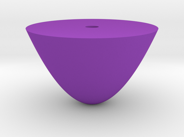 paraboloid in Purple Processed Versatile Plastic