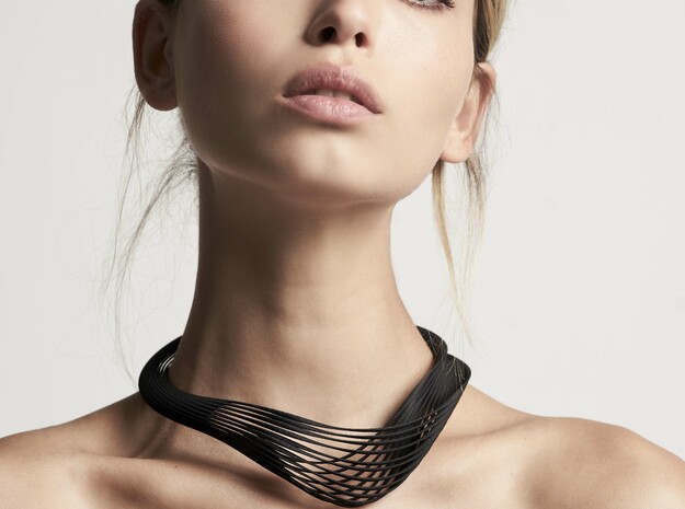 Vital Necklace - Kukla collection in Black Natural Versatile Plastic