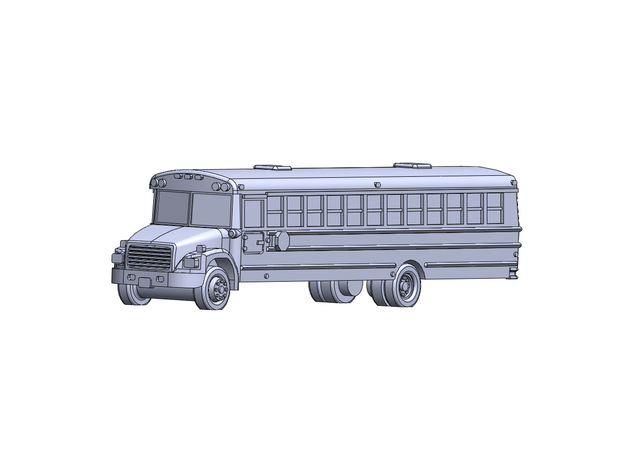 Thomas40' School Bus  in Tan Fine Detail Plastic: 1:400