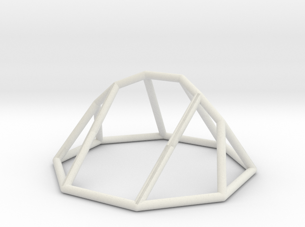 Minimal "irregular" polyhedron in White Natural Versatile Plastic: Large