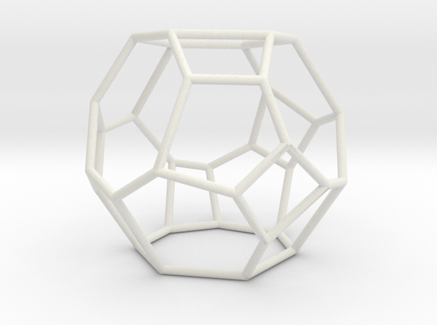 "Irregular" polyhedron no. 4 in White Natural Versatile Plastic: Large