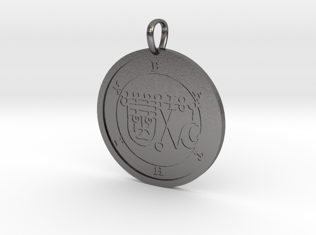 Bathin Medallion in Polished Nickel Steel