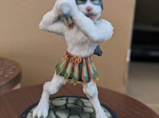 Warrior Cat Large Print in Natural Full Color Sandstone