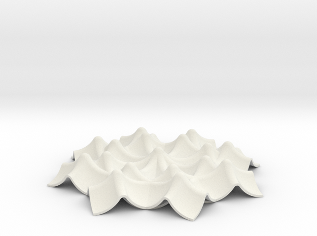Napkin double Keyholder in White Natural Versatile Plastic