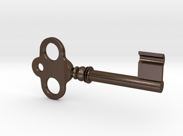 Simple Antique Key in Polished Bronze Steel