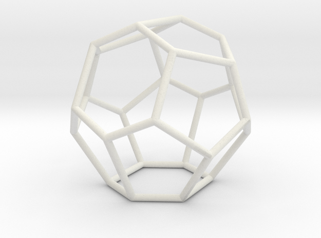 Fullerene with 15 faces in White Natural Versatile Plastic