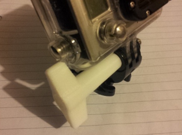 GoPro Style Bolt Thumbscrew Replacement in White Natural Versatile Plastic