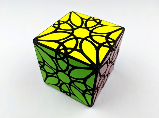 Mandala Cube in White Natural Versatile Plastic