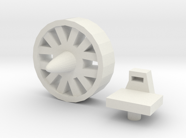 POTP Wreck-Gar Wheel Shield Accessory in White Natural Versatile Plastic