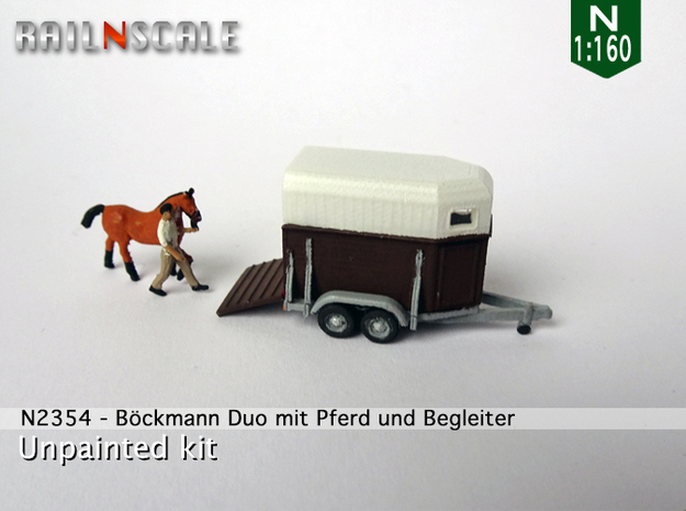 Böckmann Duo mit offener Klappe und Pferd (N) in Tan Fine Detail Plastic