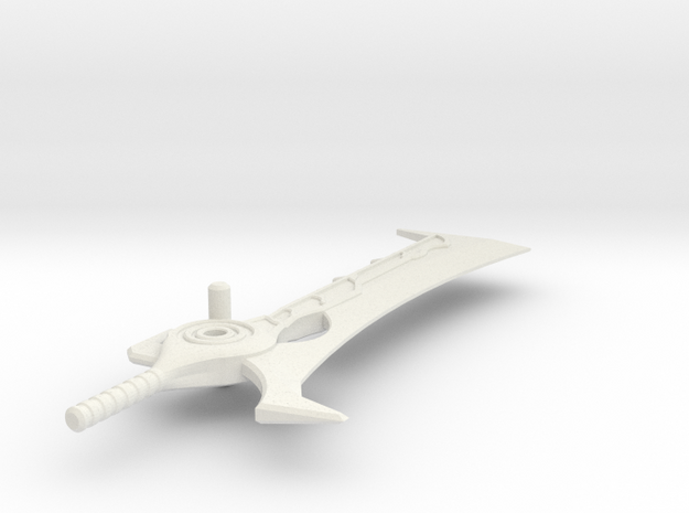 (Single Part) Wyrm Sword in White Natural Versatile Plastic