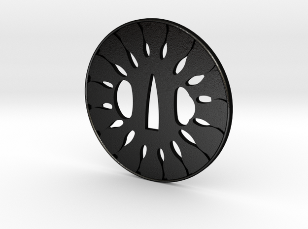 Tsuba wheel  in Matte Black Steel