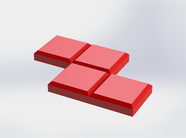 Red Zigzag Coaster in Red Processed Versatile Plastic