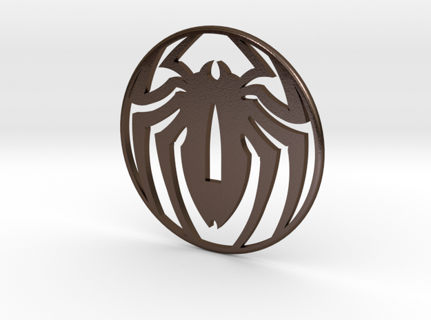 Tsuba spidey, thank you Stan , by Stef, and Pascal in Polished Bronze Steel