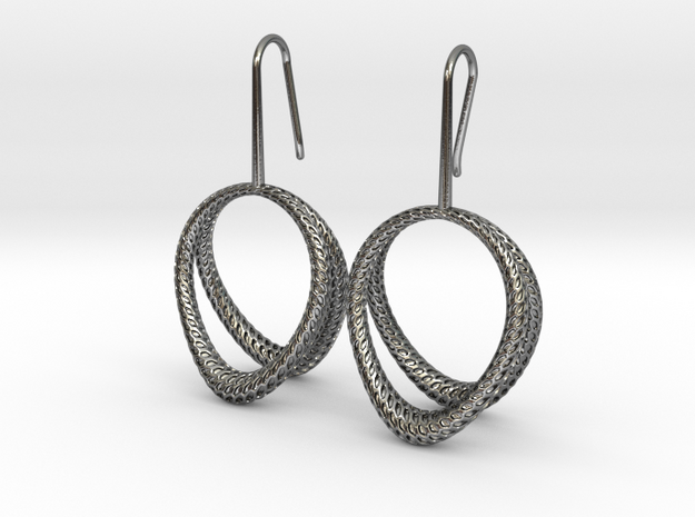 D-STRUCTURA Duo Earrings. Structured Chic in Polished Silver
