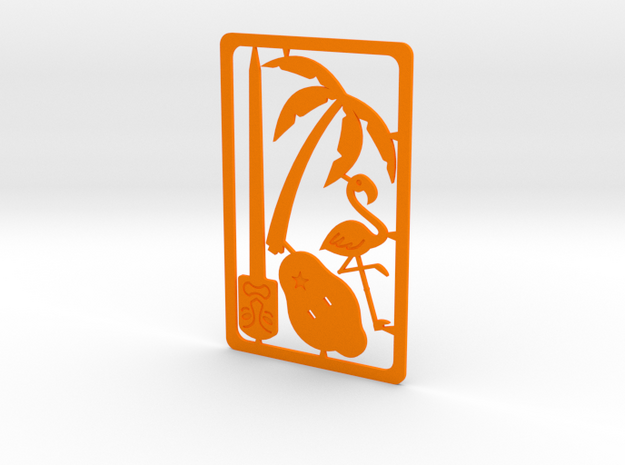 Pocket Luau in Orange Processed Versatile Plastic