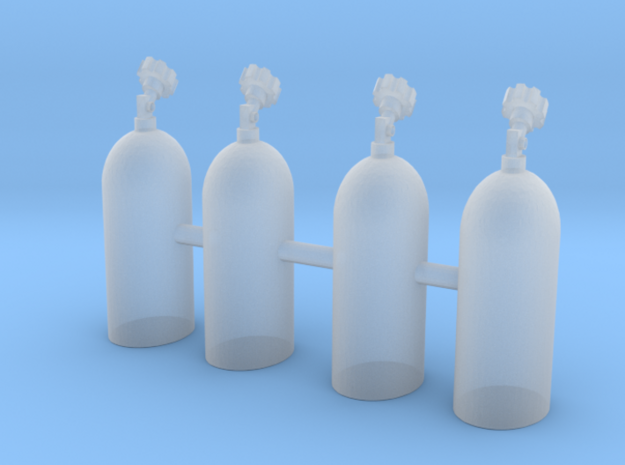 Set of 32 - NOS Bottles upright two sizes in Clear Ultra Fine Detail Plastic